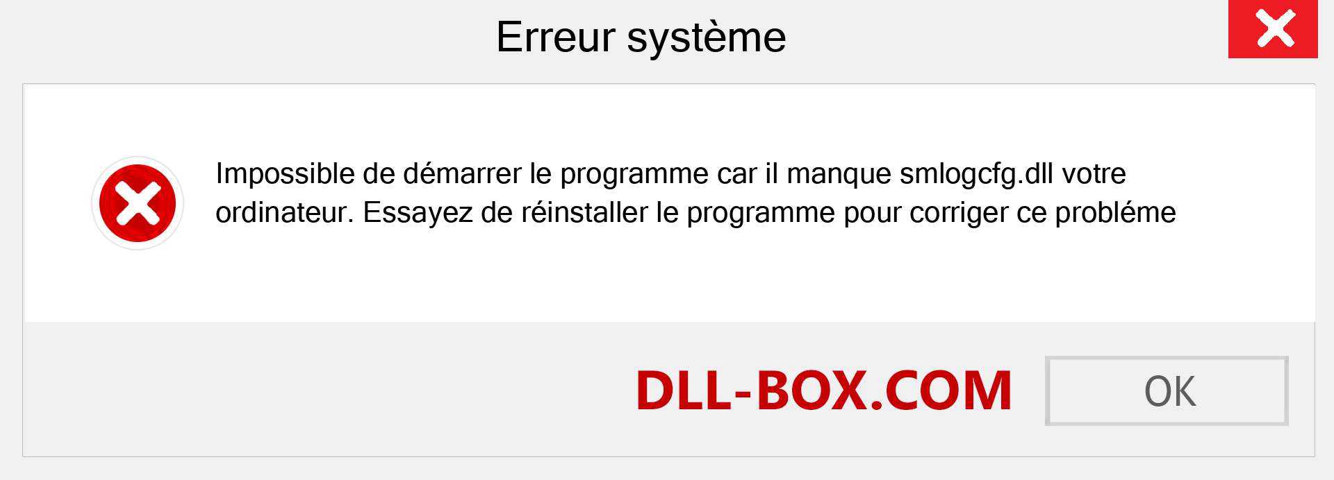 Le fichier smlogcfg.dll est manquant ?. Télécharger pour Windows 7, 8, 10 - Correction de l'erreur manquante smlogcfg dll sur Windows, photos, images